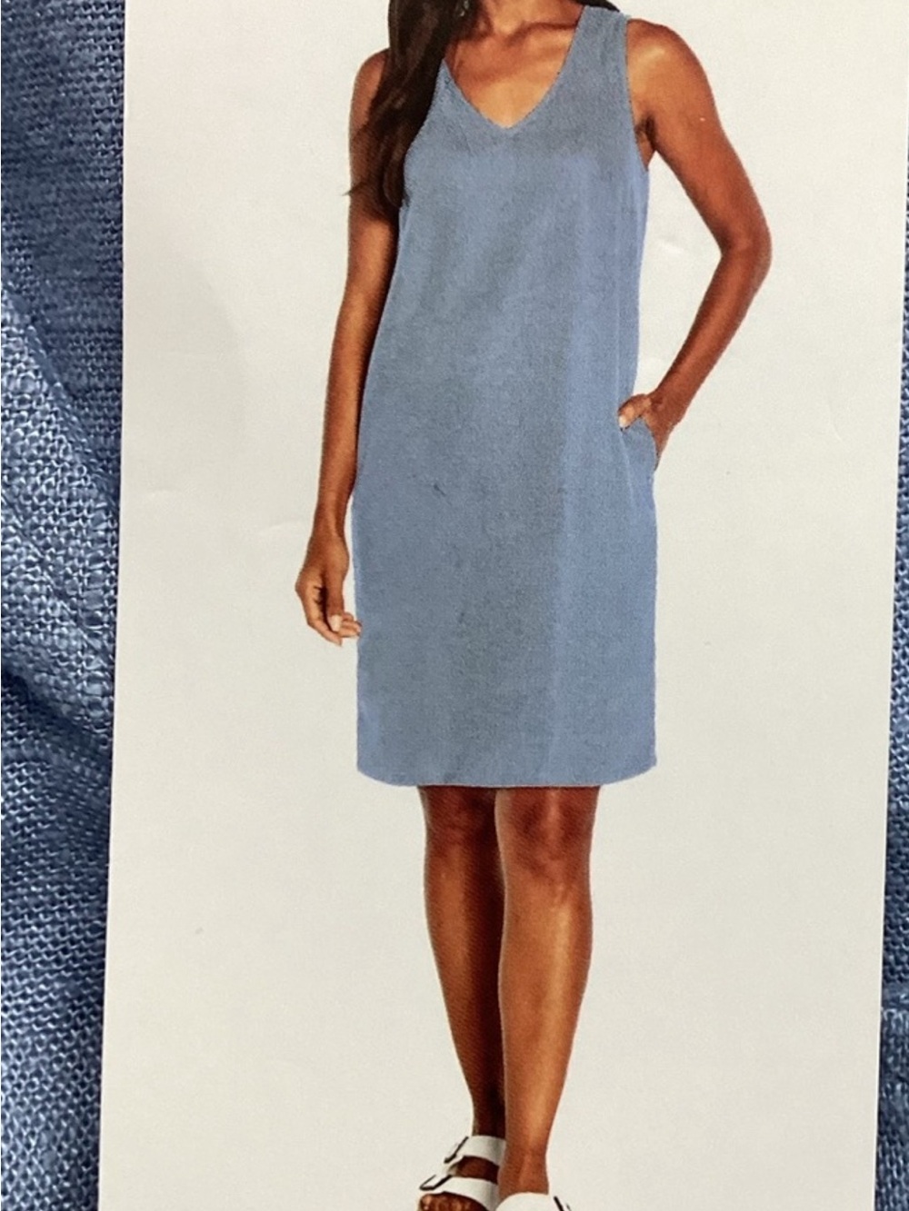 Orvis Women's Linen Blend Sleeveless Dress XXL